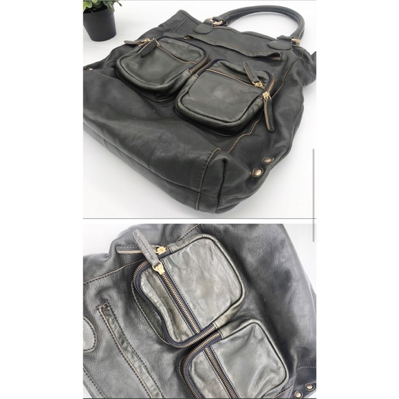 J. Crew Jericho Large Distressed Leather Tote Bag